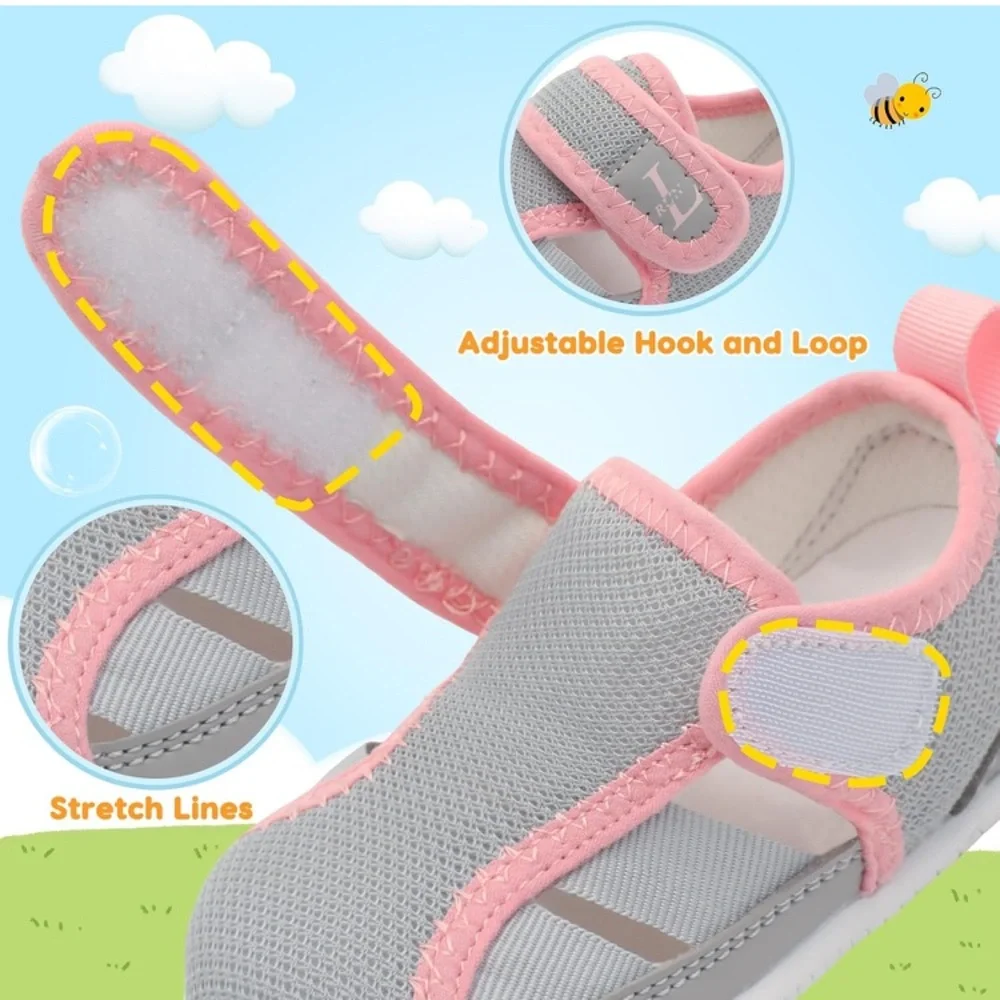 Kids Pink and Gray Water Shoes